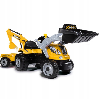 Smoby Traktor On MAX Pedals Trailer Bager
