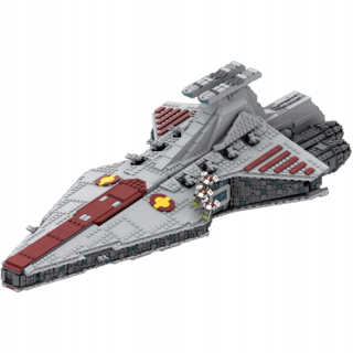 Model vesmírneho vojenského venca Spacesship Blocks DIY