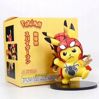 Spiderman Pikachu dekoratívna bábika Pokmon Avengers in
