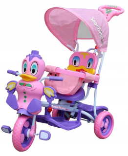 Sportrike 3 kruhový bicykel veselá kačica A11-2 ružová