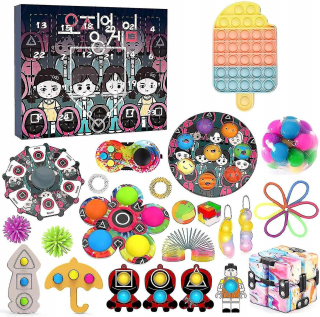 Squid Game Fidget Advent Calendar Zaba Set