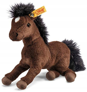 Steiff Hanno Hanoverian 22 cm plyšový ležiaci kôň