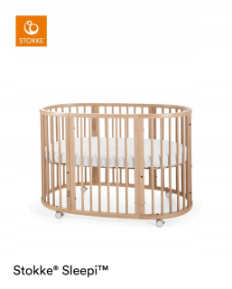 Stokke Sleepi Oval Cot s prírodným matracom