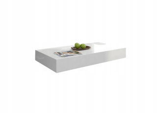 Konferenčný stolík do obývacej izby 120 cm biely vysoký lesk