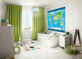 World Map tapeta pre deti pre deti XL