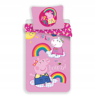 Peppa Pynka 0254 Bavlnená posteľná bielizeň 140x200cm