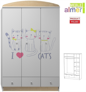 Šatník N10 CATS-39 Nábytok pre detskú posteľ