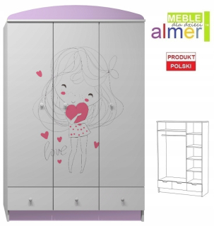 Šatník N10 Love-23 Nábytok pre detskú posteľ