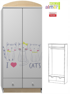 Šatník N9 CATS-39 Nábytok pre detskú posteľ
