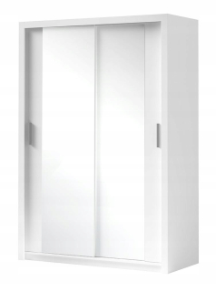 Bonita posuvná šatníka so zrkadlom bielym 150 cm
