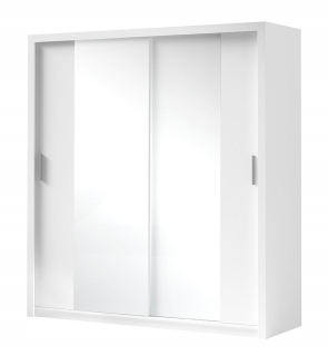 Bonita posuvná šatníka so zrkadlom bielym 200 cm
