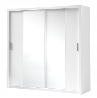Bonita posuvná šatníka so zrkadlom bielym 220 cm