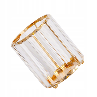 Sklenená Nordic Golden Vase Cencil Container na