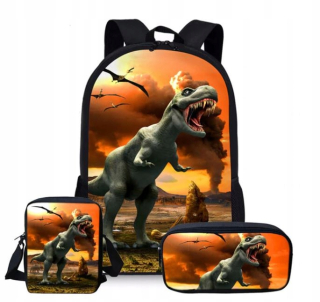 Školský dinosaurus set batoh pilulky
