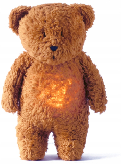 Hrdzavý organický medveď s USB Carmel Moon Lamp