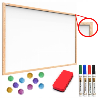 Magnetická doska drevený rám 100x80 Freebies
