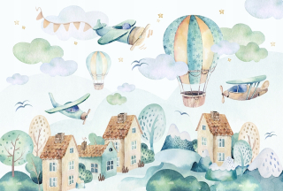 Tapeta Transport Air Balloons a Aircraft 368x248