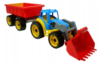 Technický traktor s 65 cm zapečateným prívesom