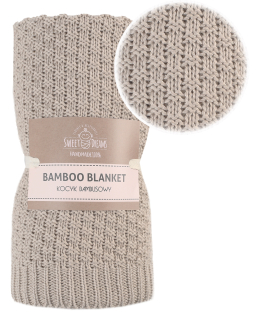 Tkaná bambusová prikrývka eko 80x100 béžová