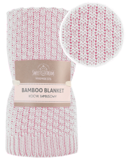 Tkaná bambusová prikrývka Eco 80x100 Pink
