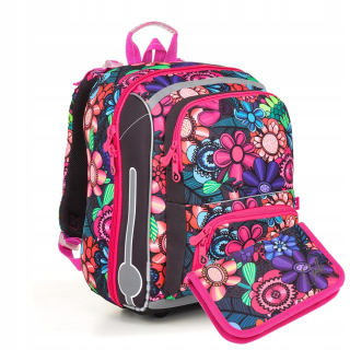 Batoh Topgal School + Cencil Case Flowers Bebe 18008