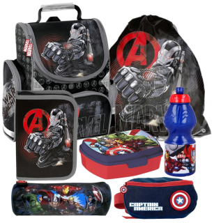 SCHOOL TORNISTER AVENGERS SET IRON MAN 7v1