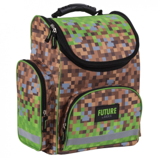 Školská školská taška pre fanúšikov hry Minecraft Pixele