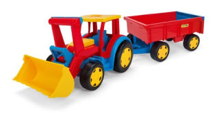 Traktor s lyžičkou a prívesom 120 cm Wader 66300