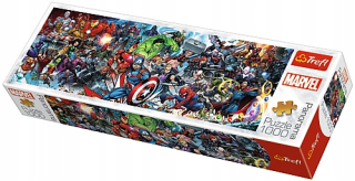 Trefl Puzzle 1000 El. Marvel sa pripojí k vesmíru