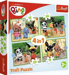 Trefl Puzzle Bing Veseful Bing Day 4in1 3+ 71 El.