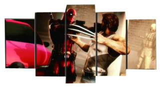 Triptych na Płutno Deadpool Spider Man 150x80cm