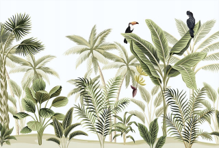 Tapeta Palm Jungle Monsters Birds 368x248