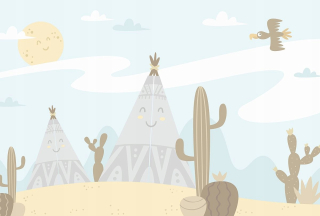 Tapeta tapety Wild West Cacti 368x248
