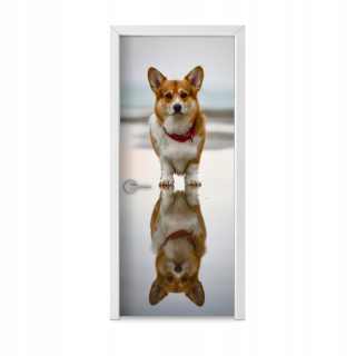 Tapeta dverí 85x205 pre byt Corgi Dog