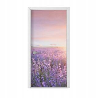 Tapety na dvere 95x205 z kvetín levandule s fotografiami