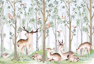 Tapeta Sarenka v zelenom lese 368x248