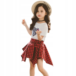 Dospievajúce dievčatá oblečenie Plaid Pattern Girls Outfits