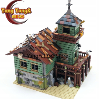 Staré rybárske obchody v meste Model Building Blocks