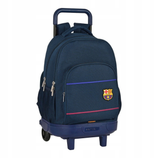 Školská taška s kolesami F.C. Barcelona modrá (
