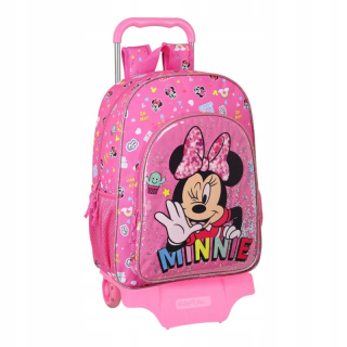 Školská taška s Minnie Mouse Lucky Pink Wheels