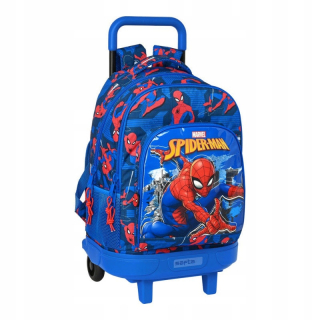 Školská taška s kolesami Spiderman Great Power Czer