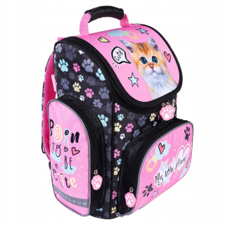 Školská taška Pink Cat School Backpack St.Majewski