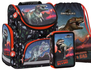 Školská školská taška pre chlapca dinosaura 1-3 trieda