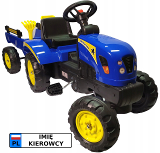 Pedálový traktor s prívesom + plak s menom
