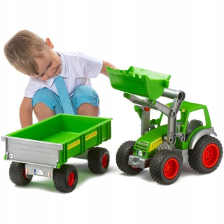 Traktor s nabíjačkou + kolesá prívesov