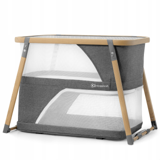 Cestovná posteľ Kinderkraft 63 x 107 cm odtiene šedej