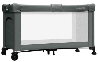 Cestovná posteľ koelstra 60 x 120 cm odtiene šedej a