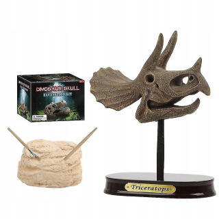 Tricerotops. Lebka. Archeológia. Biológia. Kopanie