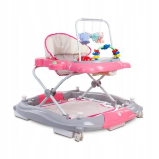 Očarujúce Walker Cradle Kitty s čelenkami - Pink S