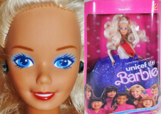 UNICEF BARBIE BLONDE 1989 MATTEL COLLECTOR
